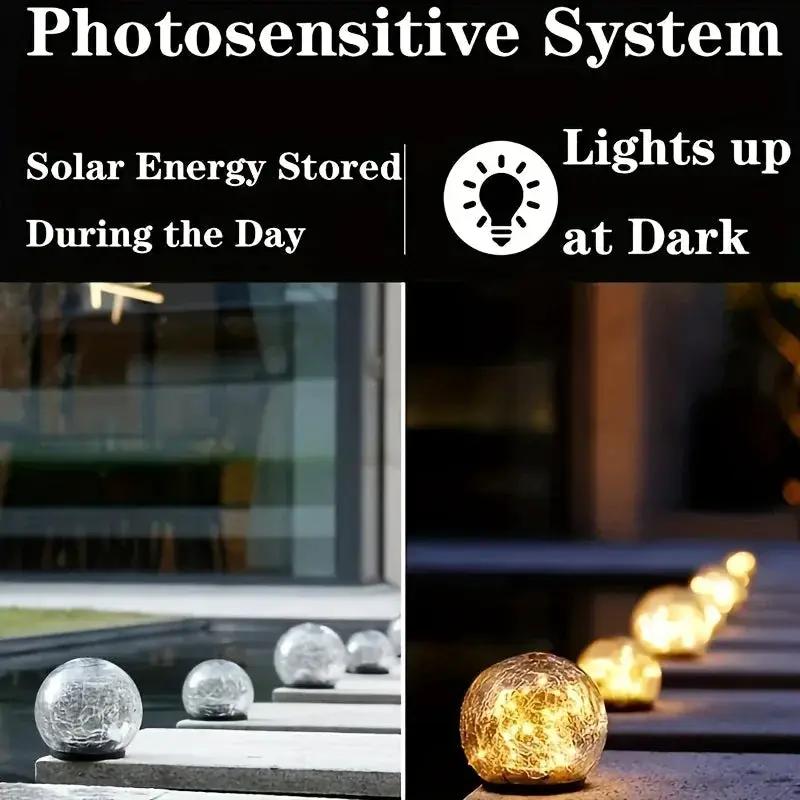 Solar Powered Garden Lights Set of 4 Outdoor Landscape Decor by House Of Avana