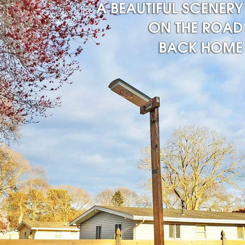 Solar Street Lights Outdoor, Cool White/Warm White Solar Street Light Dusk to Dawn/Motion Sensor, 1300LM IP65 Waterproof, Dimmable Remote Control by Outdoor Solar Outlet