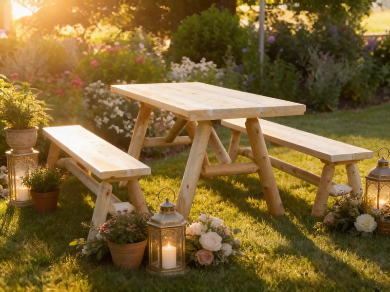 Solid Wood Farmhouse Dining Table by Cedar Creek Rustic Furniture