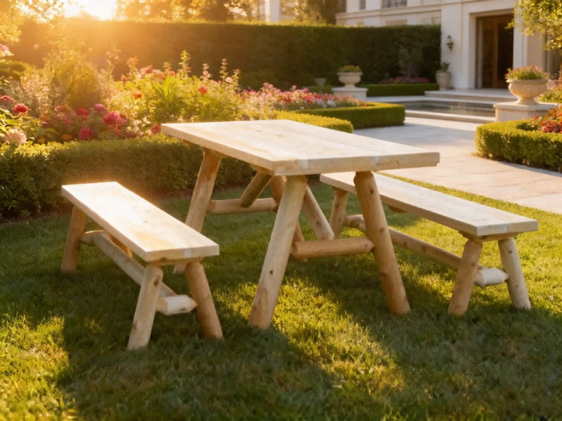 Solid Wood Farmhouse Dining Table by Cedar Creek Rustic Furniture