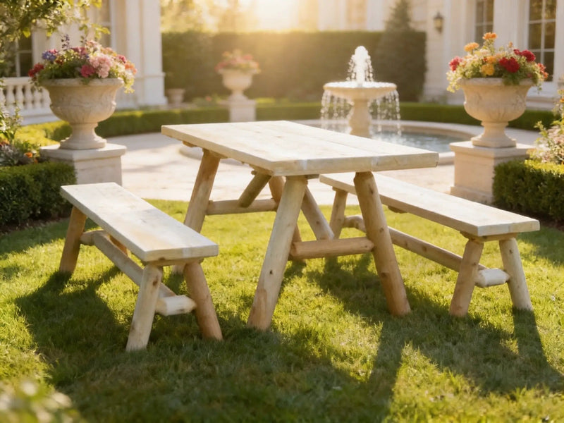 Solid Wood Farmhouse Dining Table by Cedar Creek Rustic Furniture