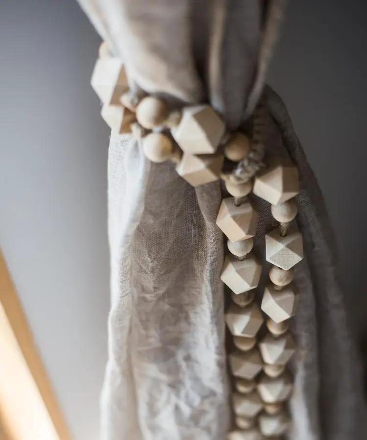 Solid Wood Handmade Rustic Curtain Tiebacks by RusticReach