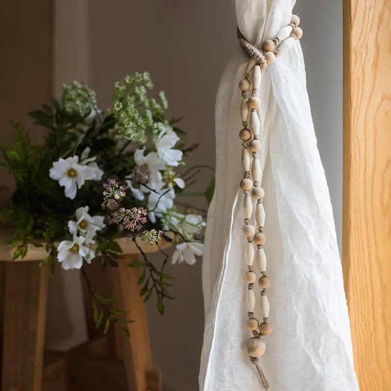 Solid Wood Handmade Rustic Curtain Tiebacks by RusticReach