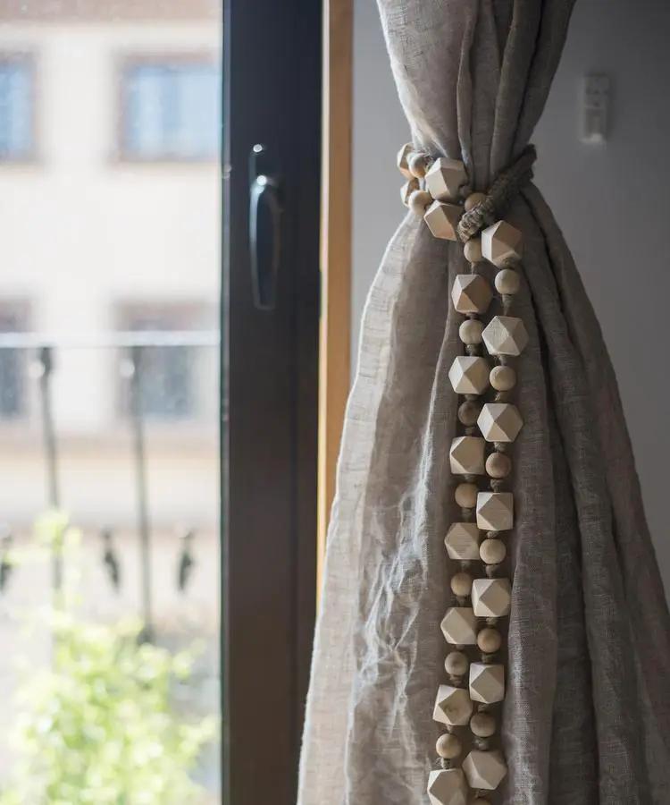 Solid Wood Handmade Rustic Curtain Tiebacks by RusticReach