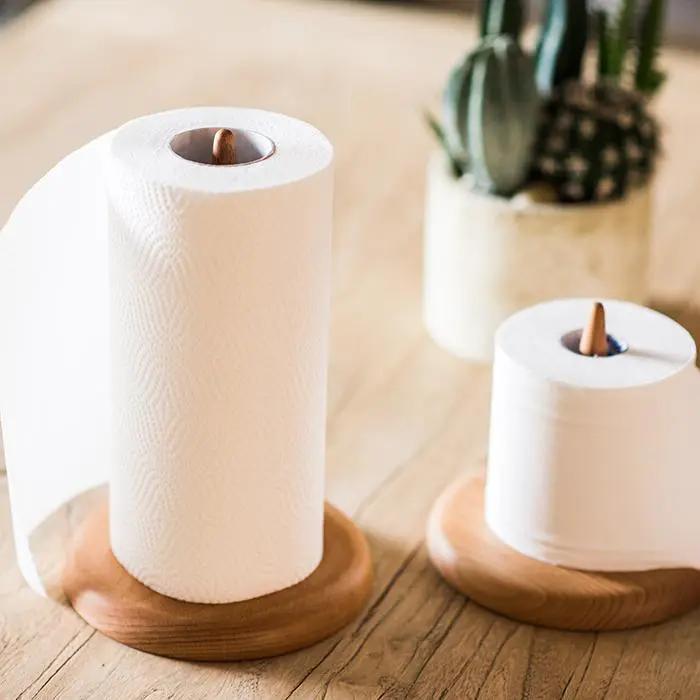 Solid Wood Paper Towel Holder by RusticReach