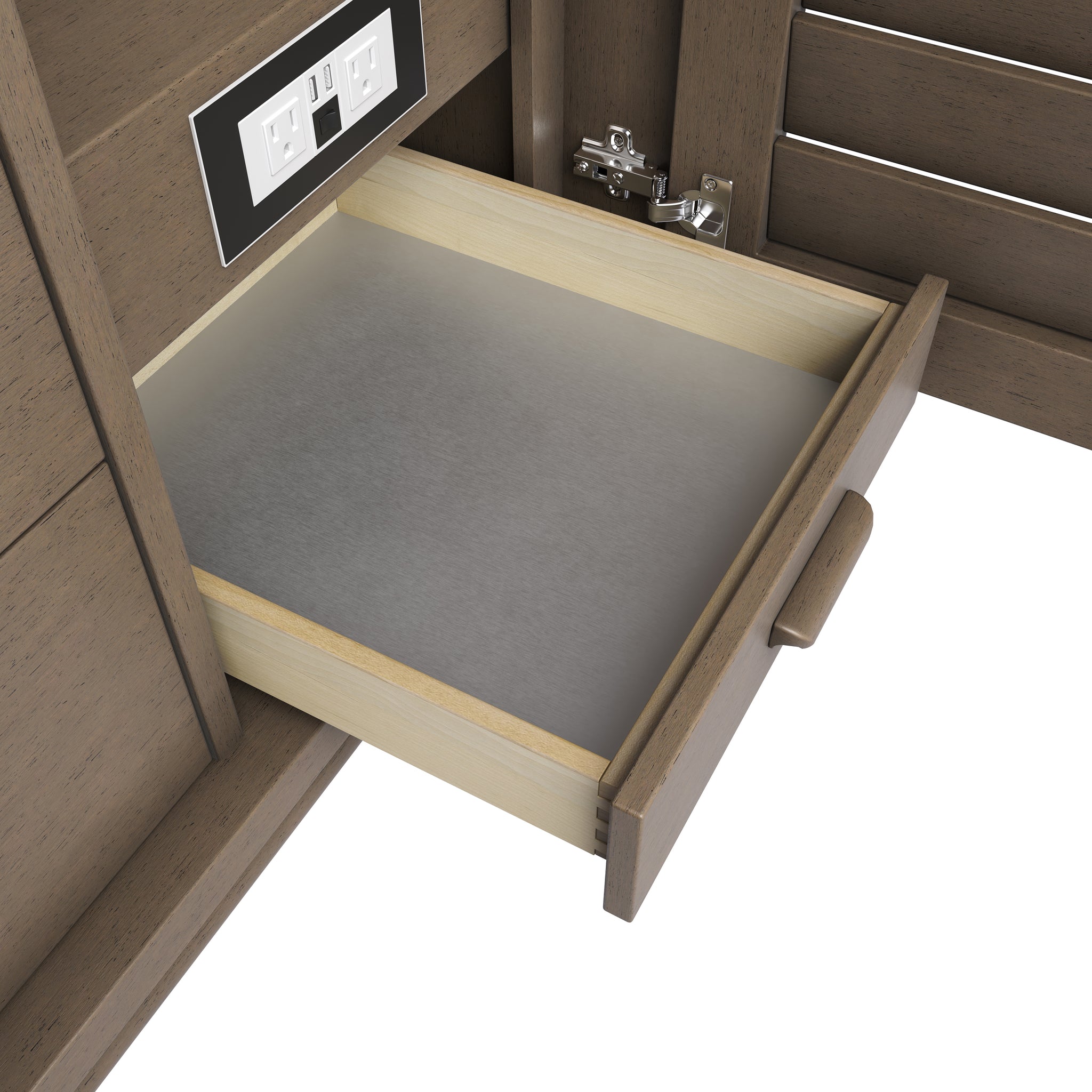 James Martin Portland 60" Double Bathroom Vanity, Whitewashed Walnut, view 27