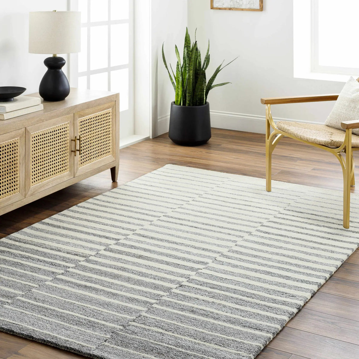 Gawel Gray Area Rug - Clearance, installed in a room 2