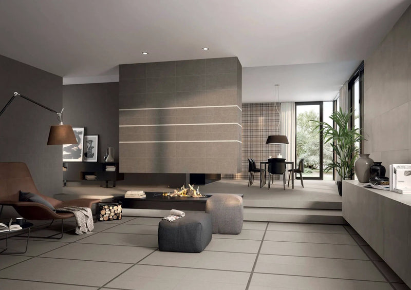 Soul Dw Ivory Line Fabric Look Porcelain Tiles 12x24 by landmarkceramics