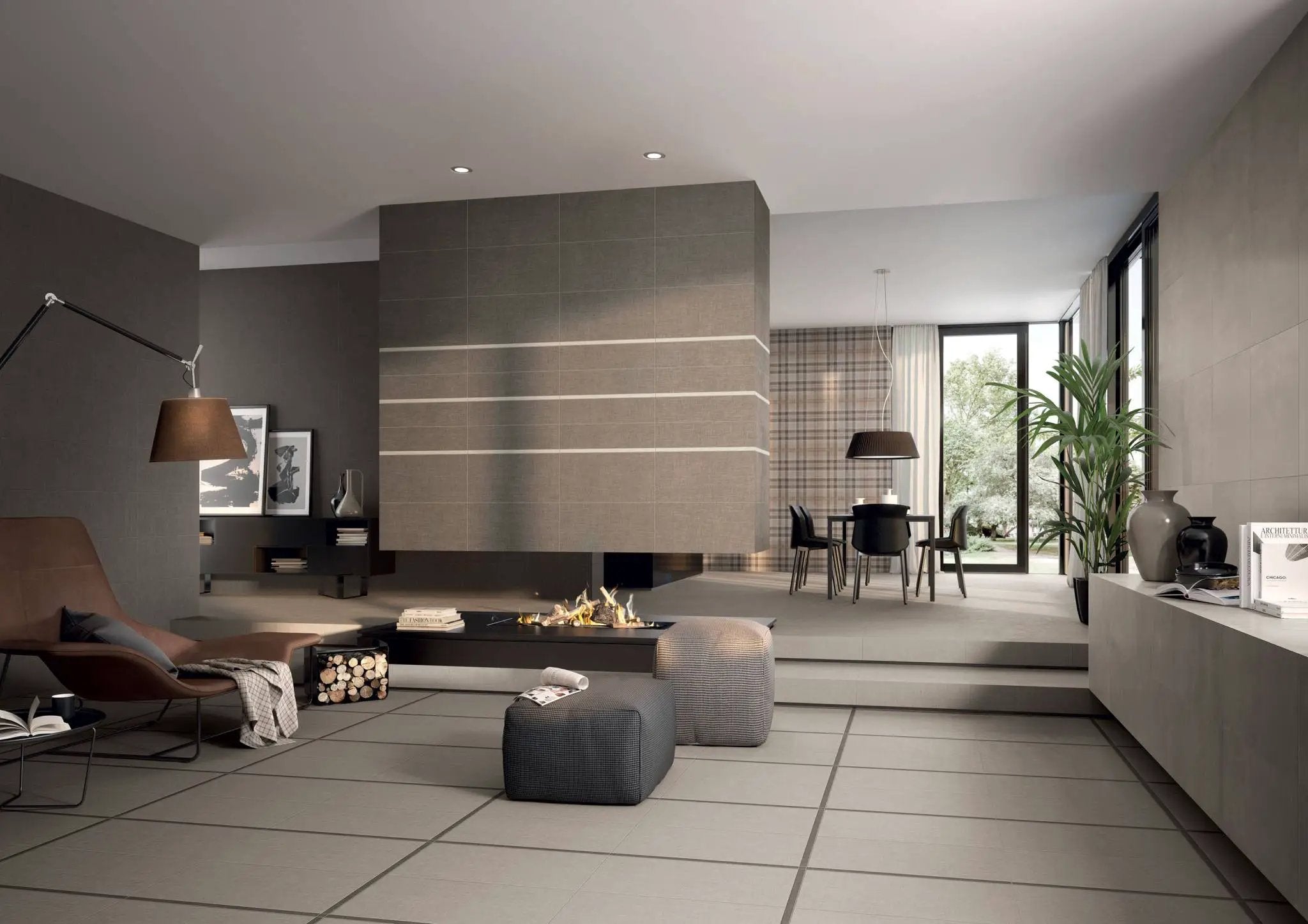 Soul Dw Coffee Cloth Fabric Look Porcelain Tiles 6x24 by landmarkceramics
