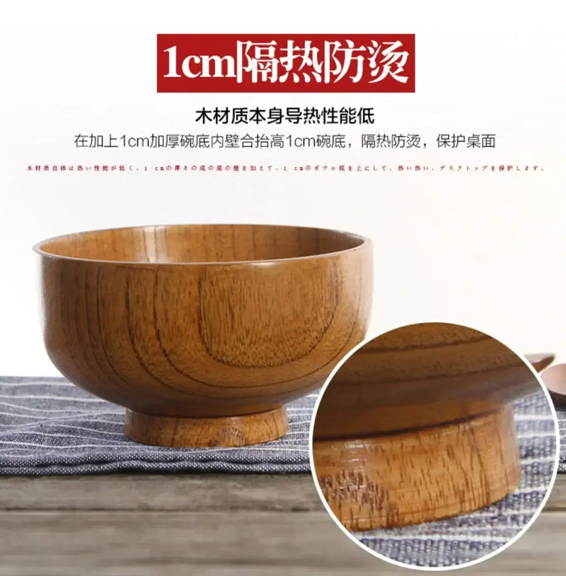 Soup Bowls - Retro Wooden Small by House Of Avana