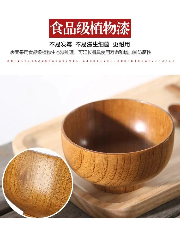 Soup Bowls - Retro Wooden Small by House Of Avana