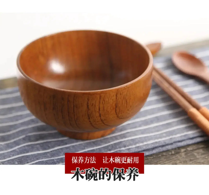 Soup Bowls - Retro Wooden Small by House Of Avana