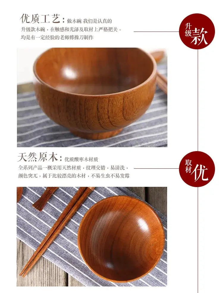 Soup Bowls - Retro Wooden Small by House Of Avana