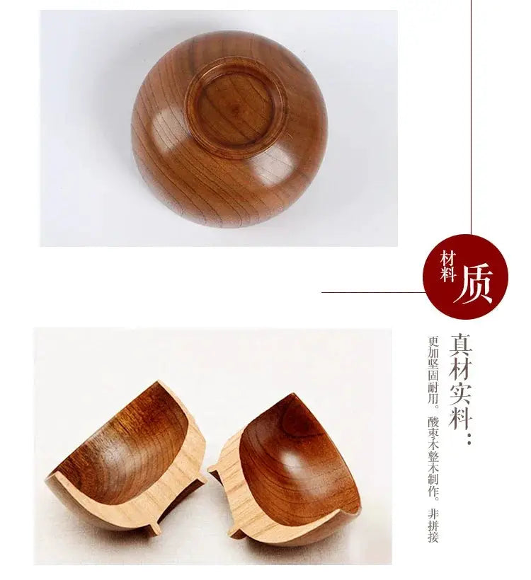 Soup Bowls - Retro Wooden Small by House Of Avana