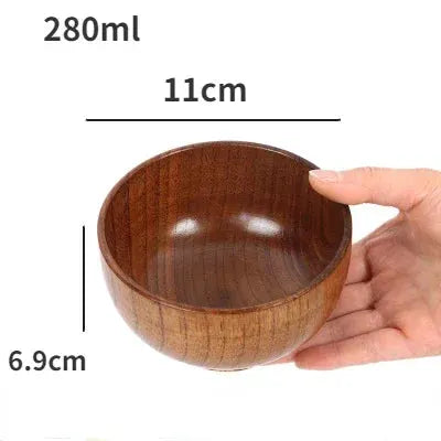 Soup Bowls - Retro Wooden Small by House Of Avana