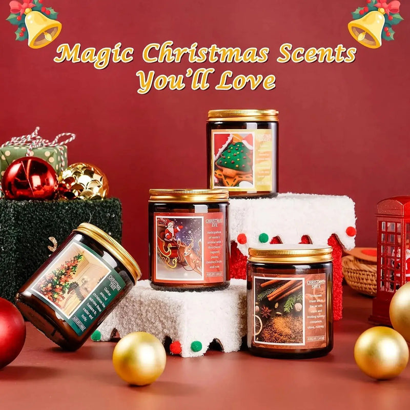 Soy Beeswax Christmas Candles with Holiday Scent by House Of Avana