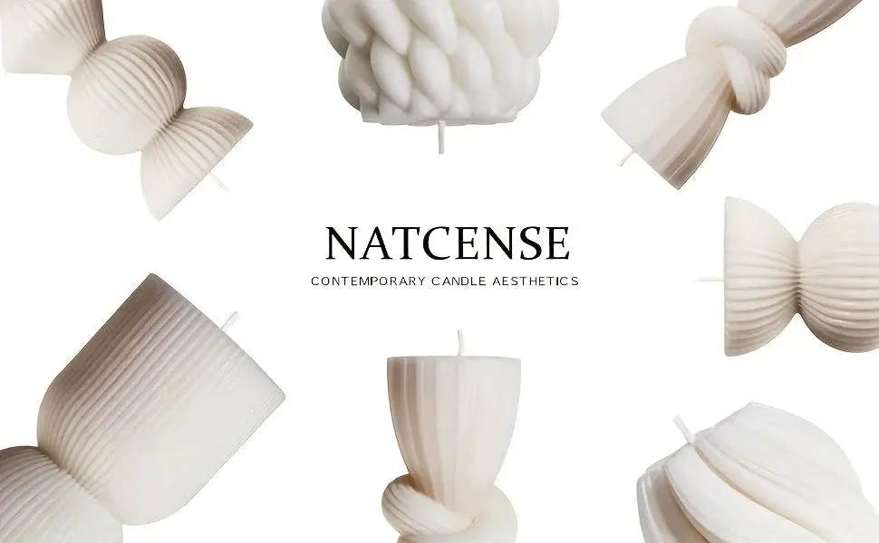 Soy Wax Ribbed Pillar Candles 7-Pack by House Of Avana