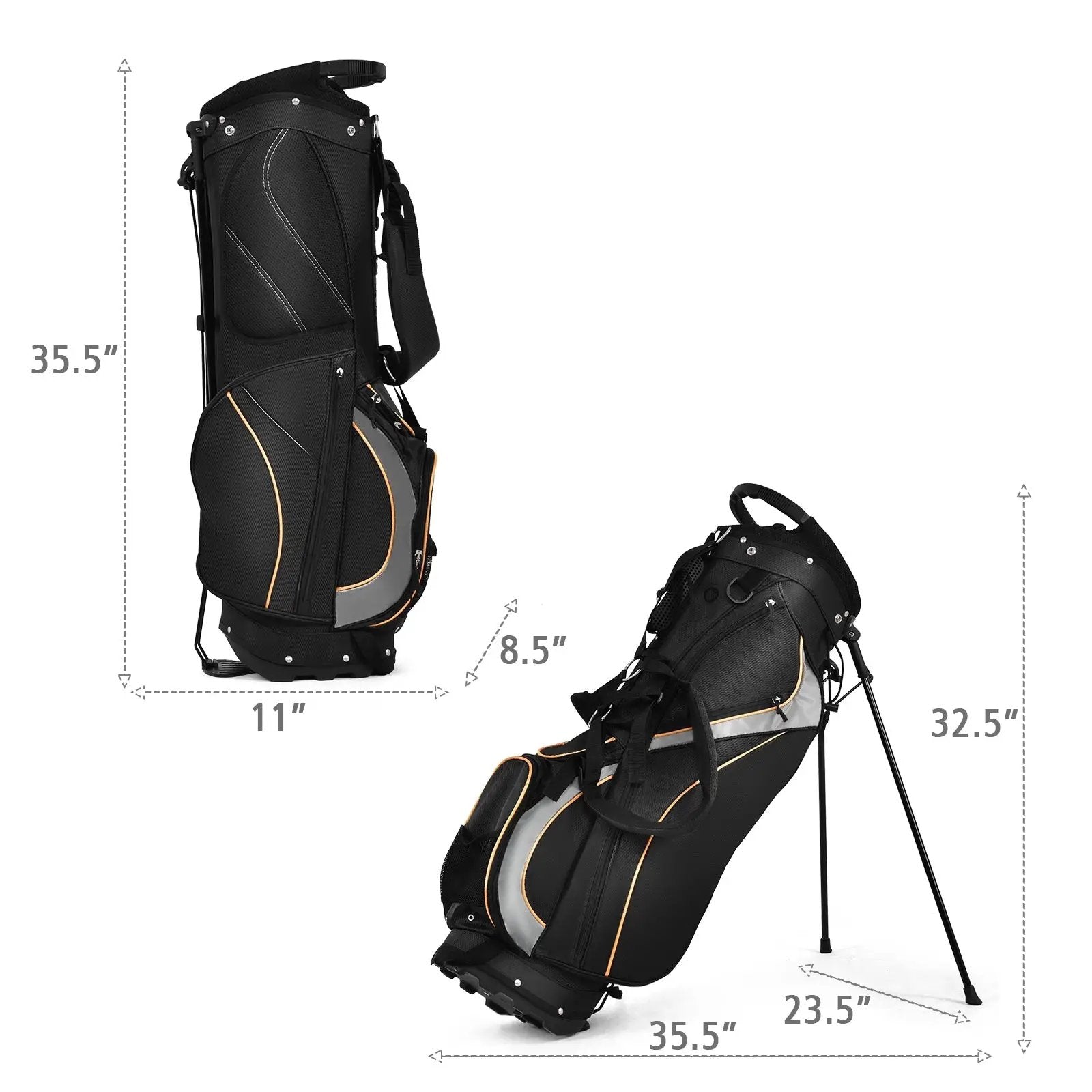9 Inch Golf Stand Bag Divider Carry Pockets Storage by DirectDeals