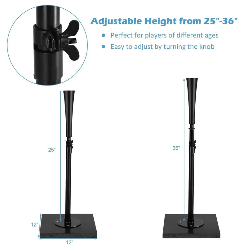 36 Inch Adjustable Heavy Duty Batting Tee for Baseball by DirectDeals