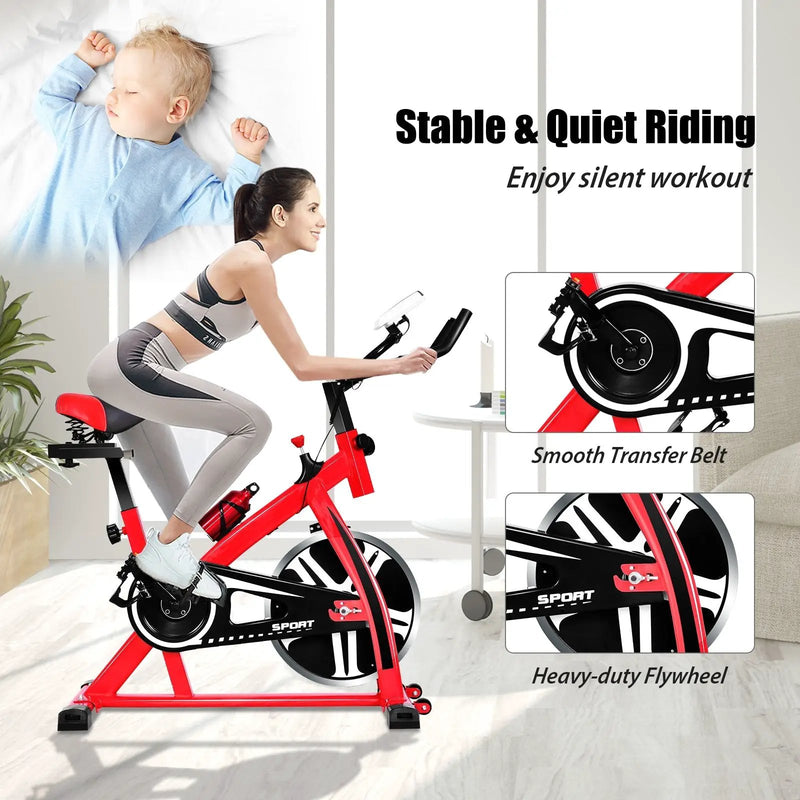 Adjustable Exercise Bicycle for Cycling and Cardio Fitness by DirectDeals