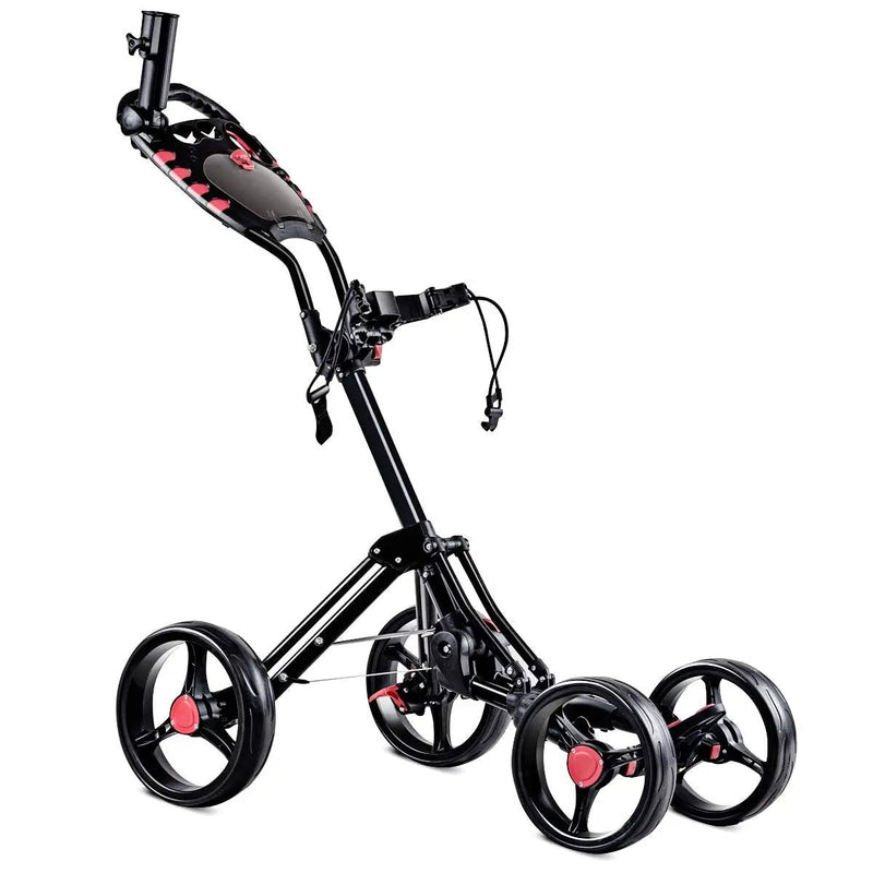 4 Wheel Folding Golf Pull Push Cart Trolley by DirectDeals