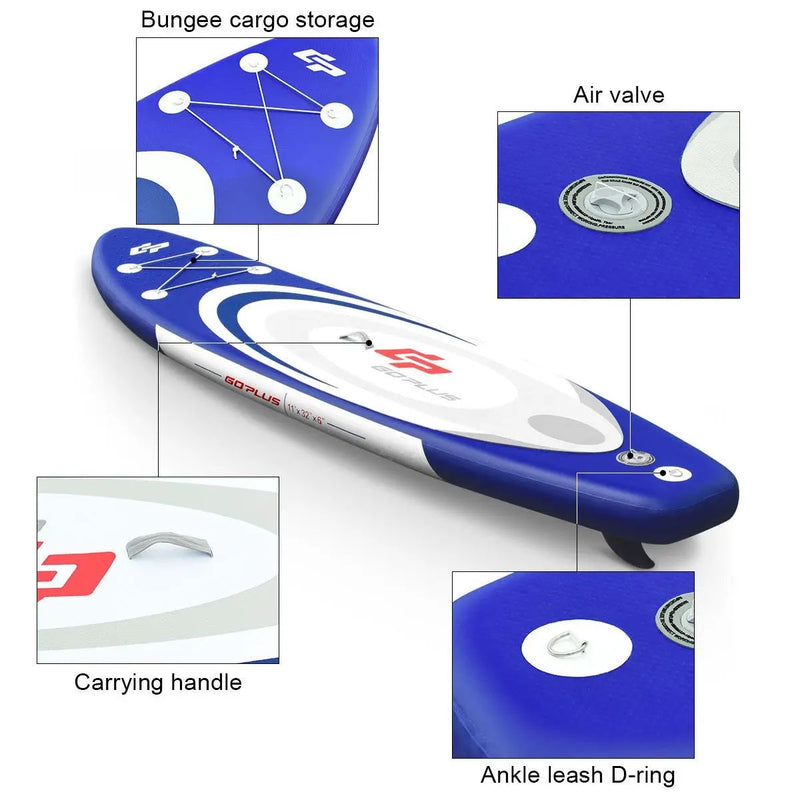 11' Inflatable Stand Up Paddle Board with Accessories by DirectDeals