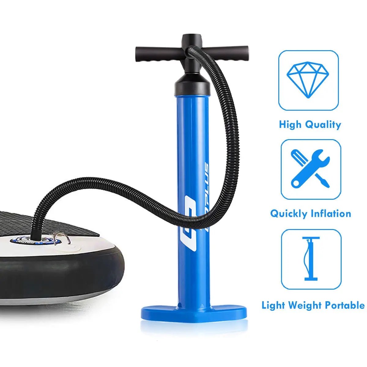 Double Action Manual inflation SUP Hand Pump with Gauge by DirectDeals