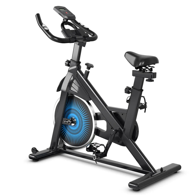 Indoor Silent Belt Drive Adjustable Resistance Cycling Stationary Bike by DirectDeals