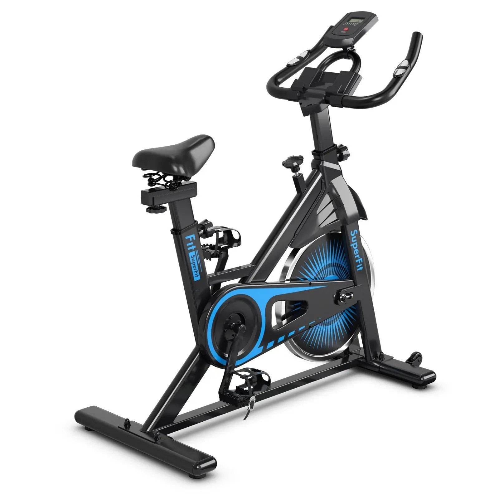 Indoor Silent Belt Drive Adjustable Resistance Cycling Stationary Bike by DirectDeals