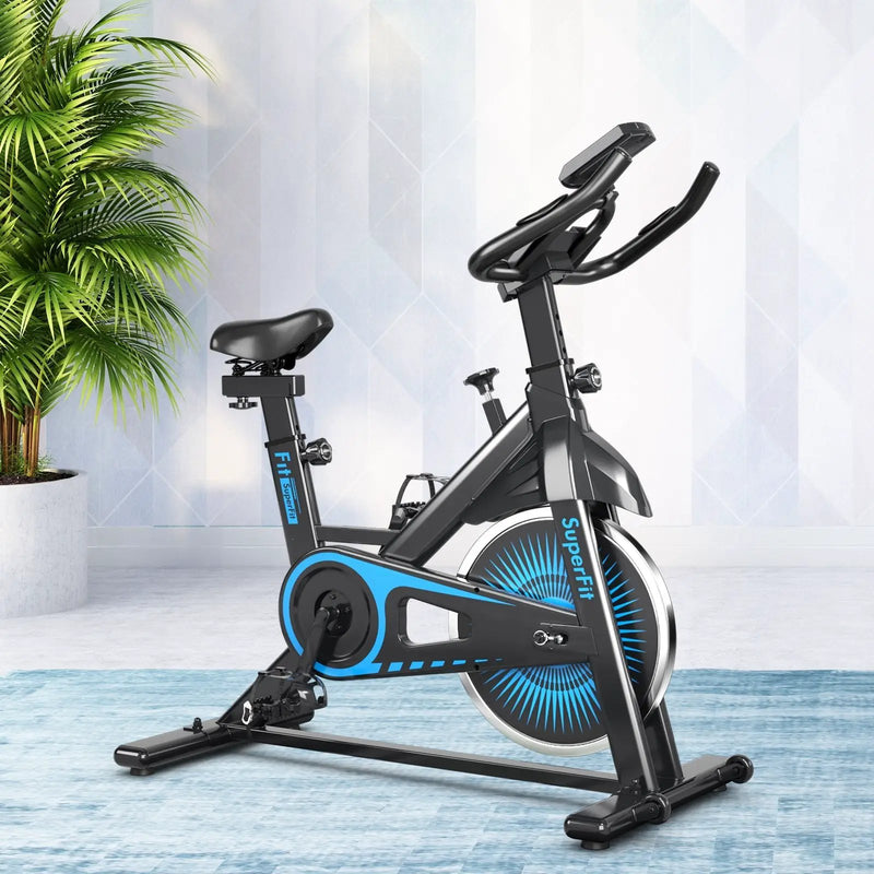 Indoor Silent Belt Drive Adjustable Resistance Cycling Stationary Bike by DirectDeals