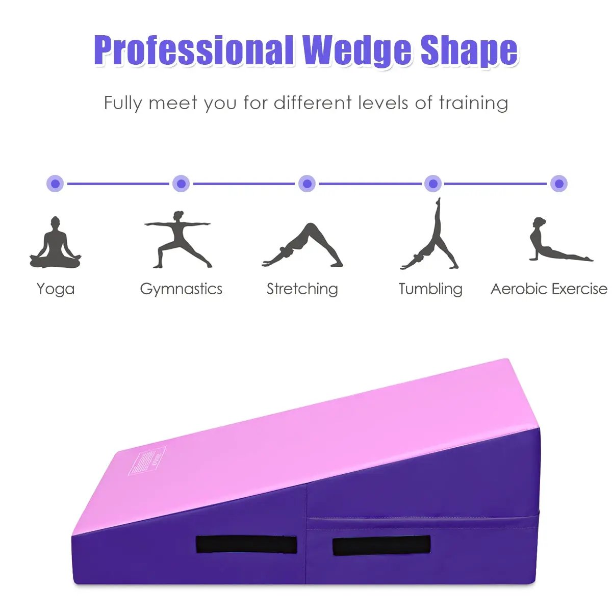 Incline Gymnastics Mat Wedge Ramp Gym Tumbling Exercise Mat by DirectDeals