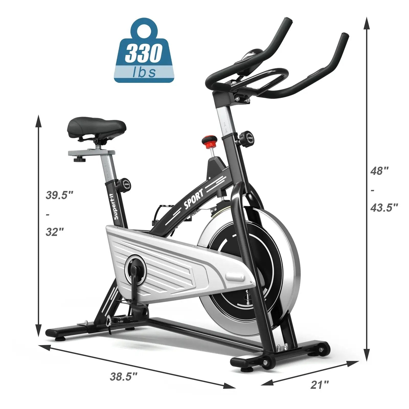 Indoor Exercise Cycling Bike with Heart Rate and Monitor by DirectDeals