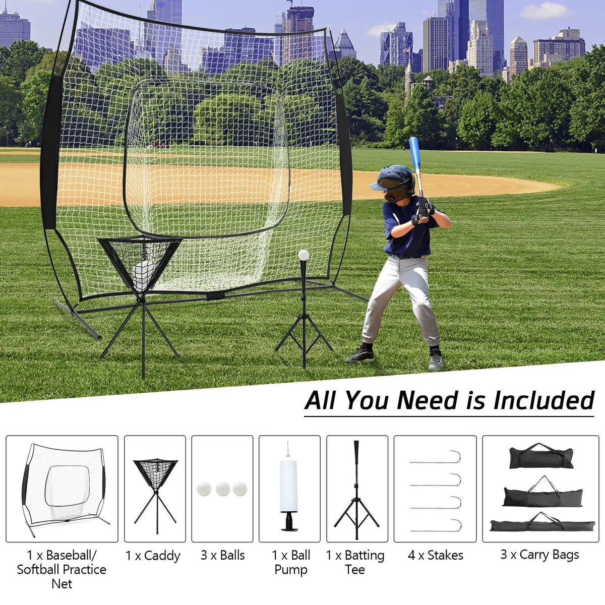 Portable Practice Net Kit with 3 Carrying Bags, photo 13 of 16