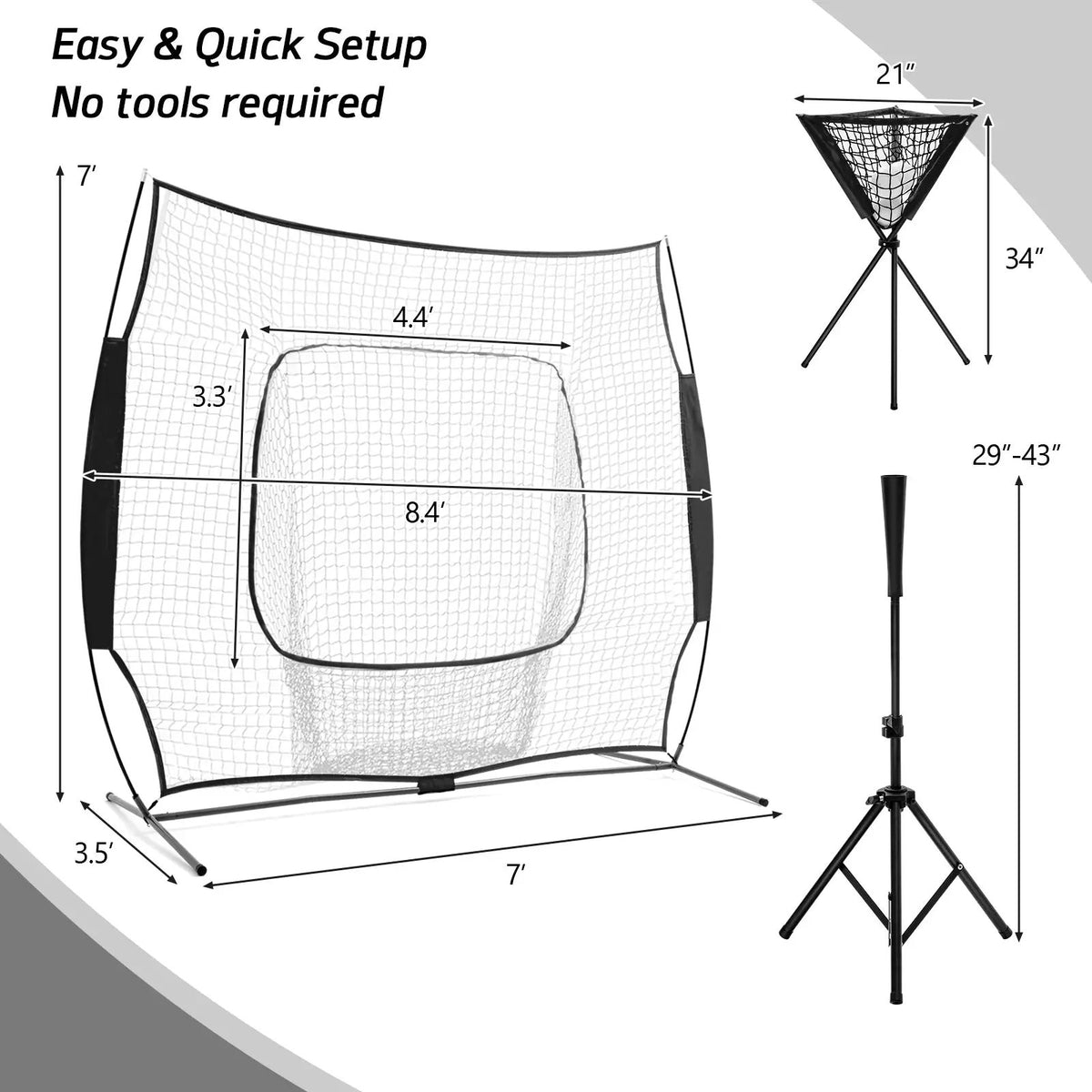 Portable Practice Net Kit with 3 Carrying Bags, photo 9 of 16