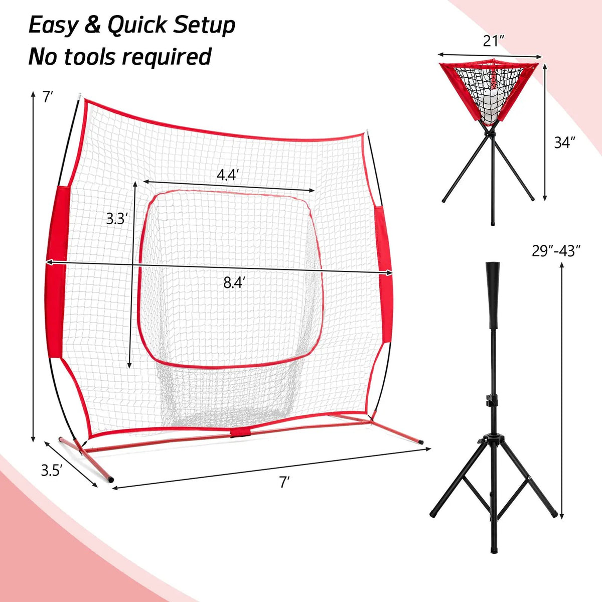 Portable Practice Net Kit with 3 Carrying Bags, photo 10 of 16