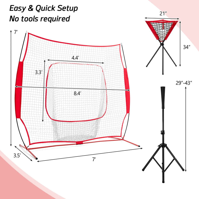 Portable Practice Net Kit with 3 Carrying Bags by DirectDeals