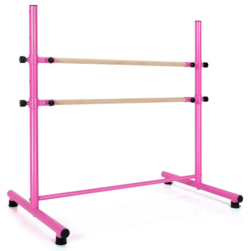 47 Inch Double Ballet Barre with Anti-Slip Footpads by DirectDeals