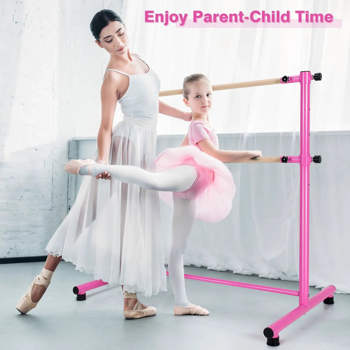 47 Inch Double Ballet Barre with Anti-Slip Footpads, photo 9 of 24