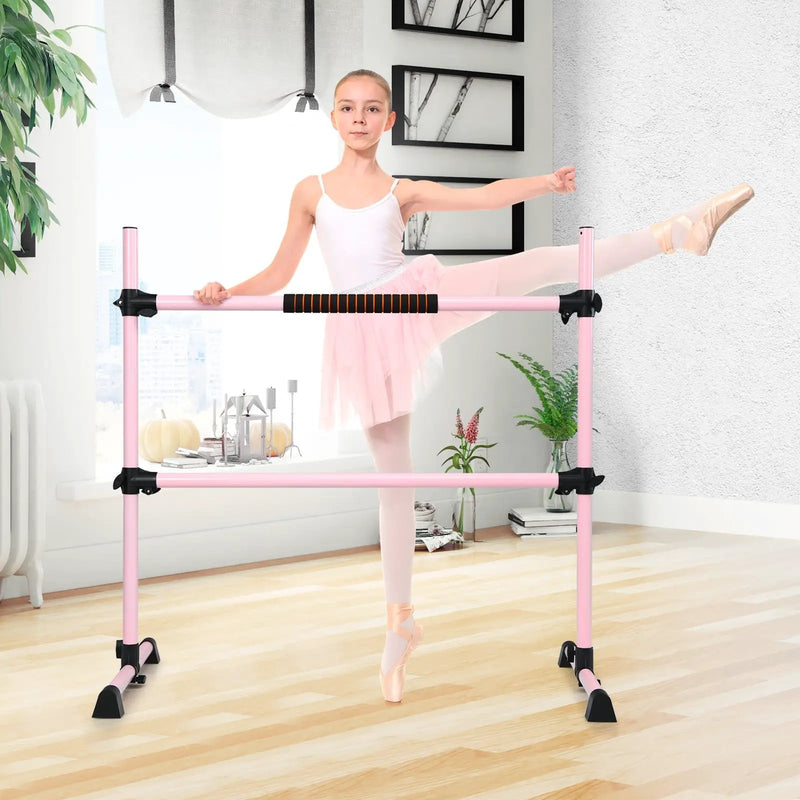 4 Feet Portable Ballet Barre with Adjustable Height by DirectDeals