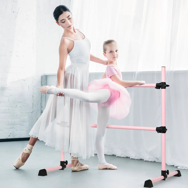 4 Feet Portable Ballet Barre with Adjustable Height by DirectDeals