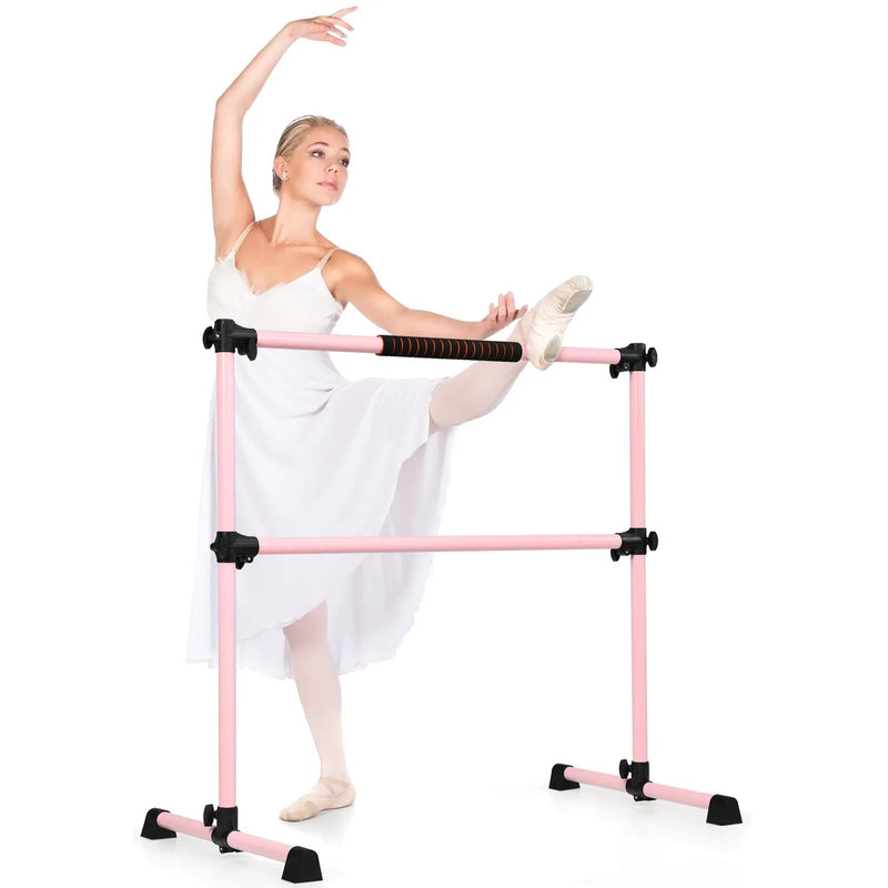 4 Feet Portable Ballet Barre with Adjustable Height by DirectDeals