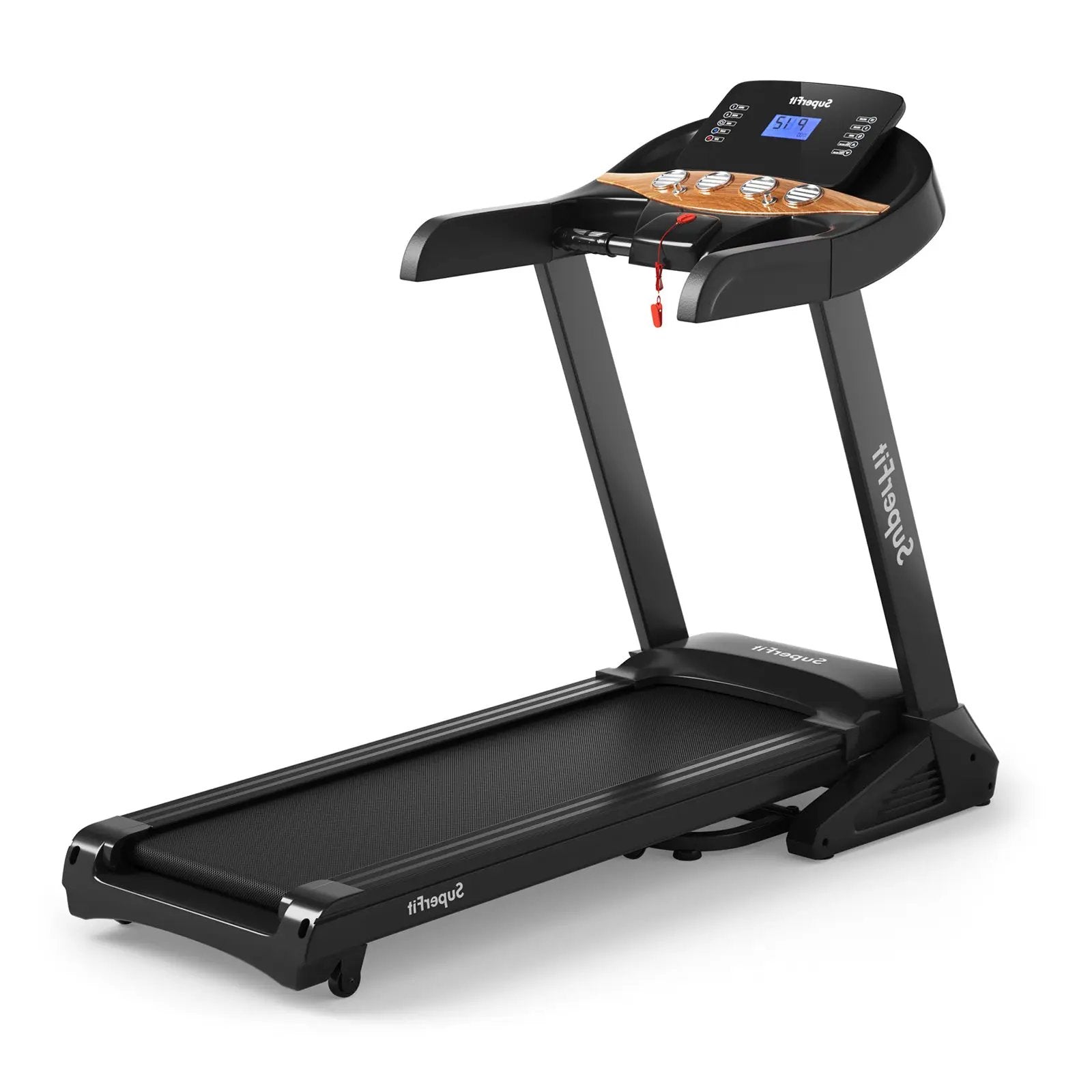 3.75HP Electric Folding Treadmill with Auto Incline 12 Program APP Control by DirectDeals