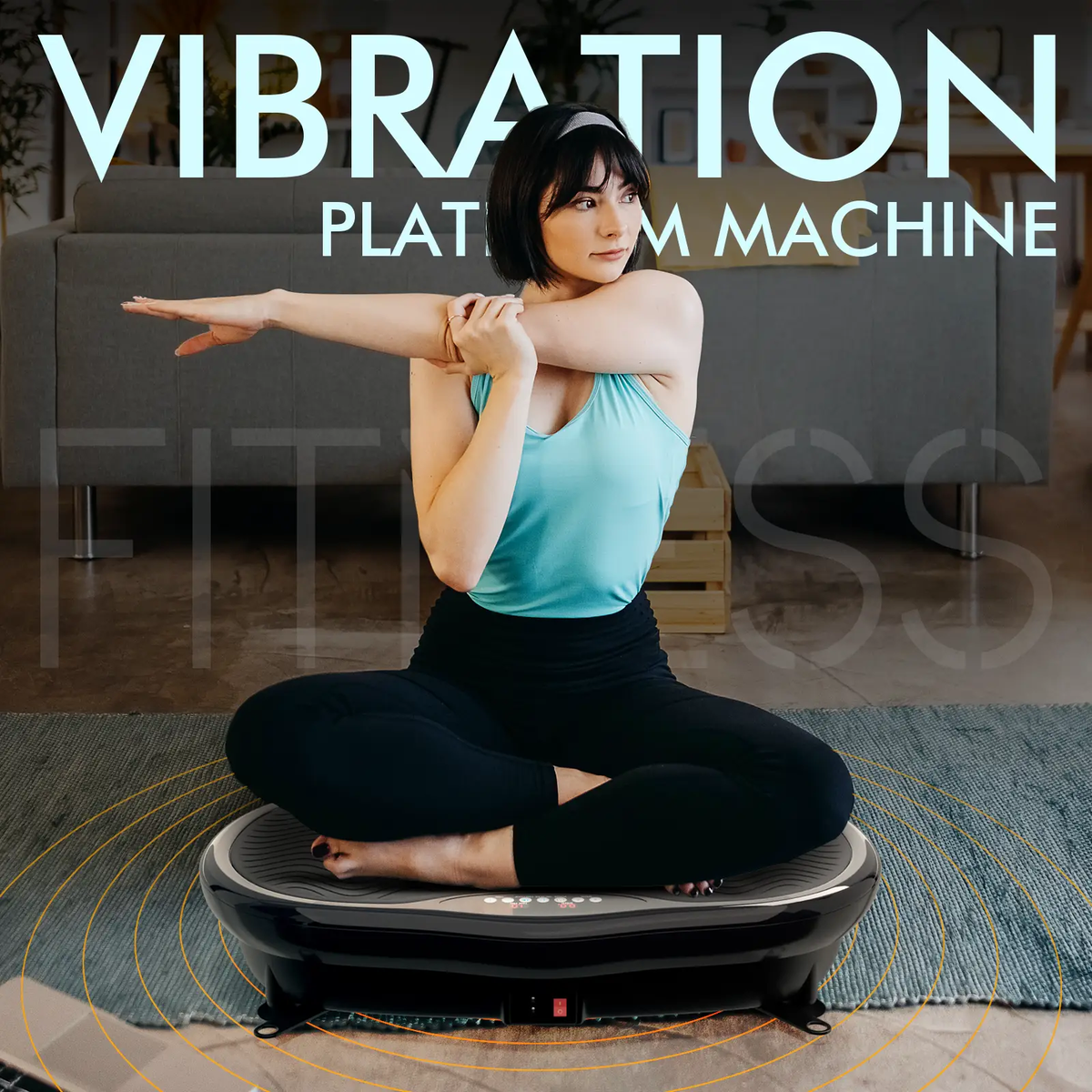 Mini Vibration Body Fitness Platform with Loop Bands, photo 14 of 16