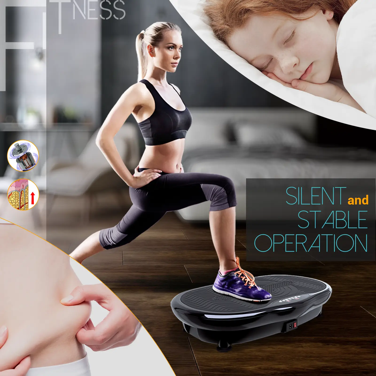 Mini Vibration Body Fitness Platform with Loop Bands, photo 12 of 16