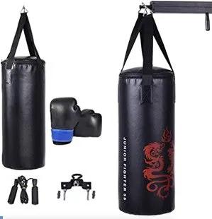 5 Pieces 40Lbs Filled Punching Boxing Set with Jump Rope and Gloves by DirectDeals