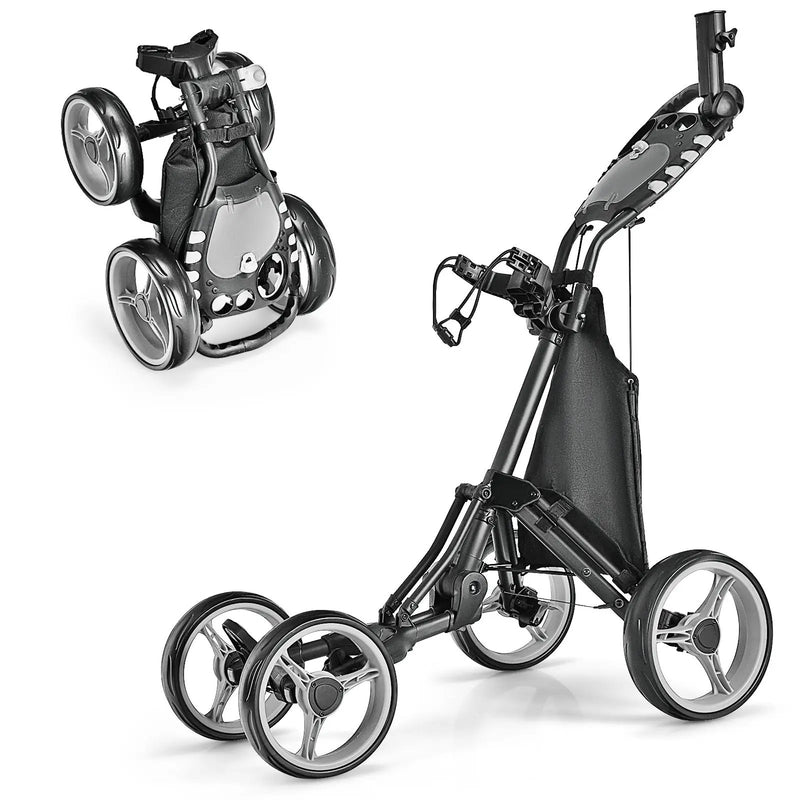 Golf Push Pull Cart with Foot Brake by DirectDeals