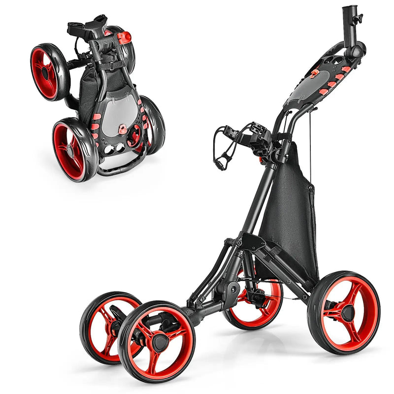 Golf Push Pull Cart with Foot Brake by DirectDeals