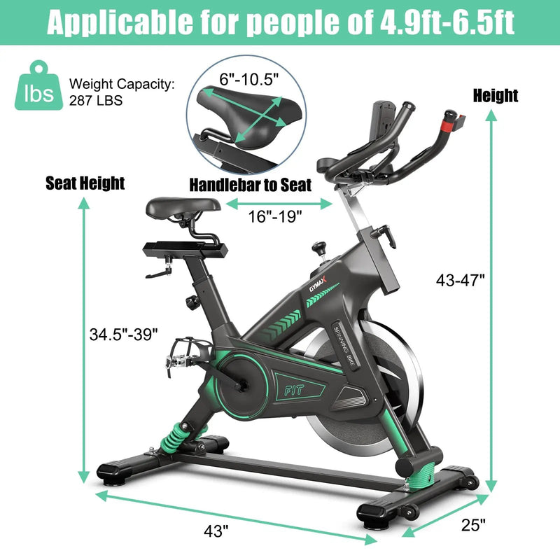 Stationary Exercise Cycling Bike with 33lbs Flywheel for Home by DirectDeals