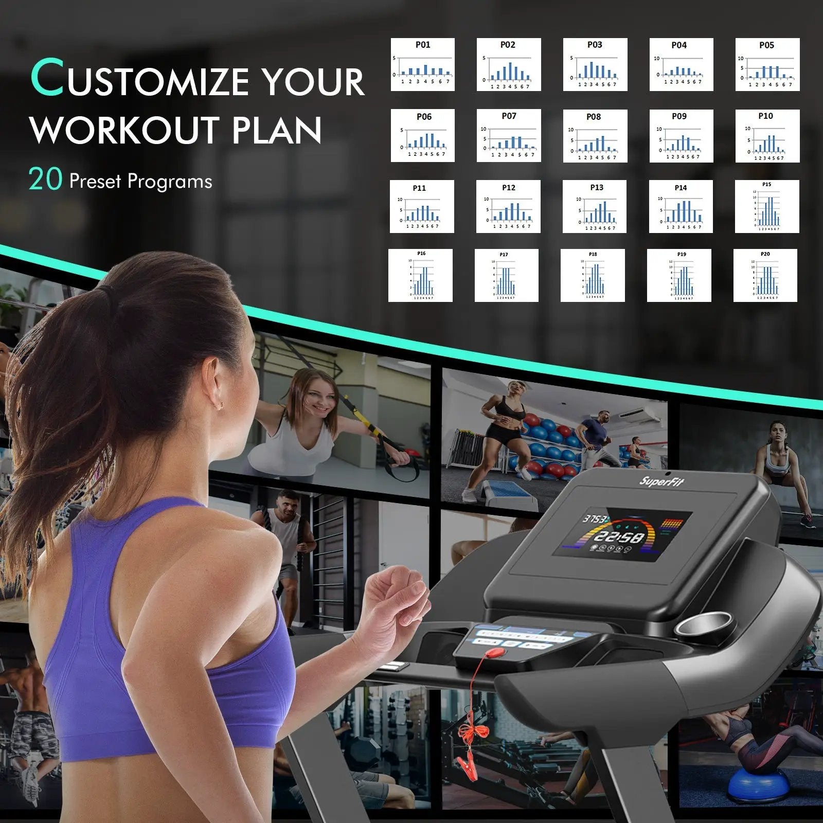 4.75 HP Treadmill with APP and Auto Incline for Home and Apartment-Black by DirectDeals
