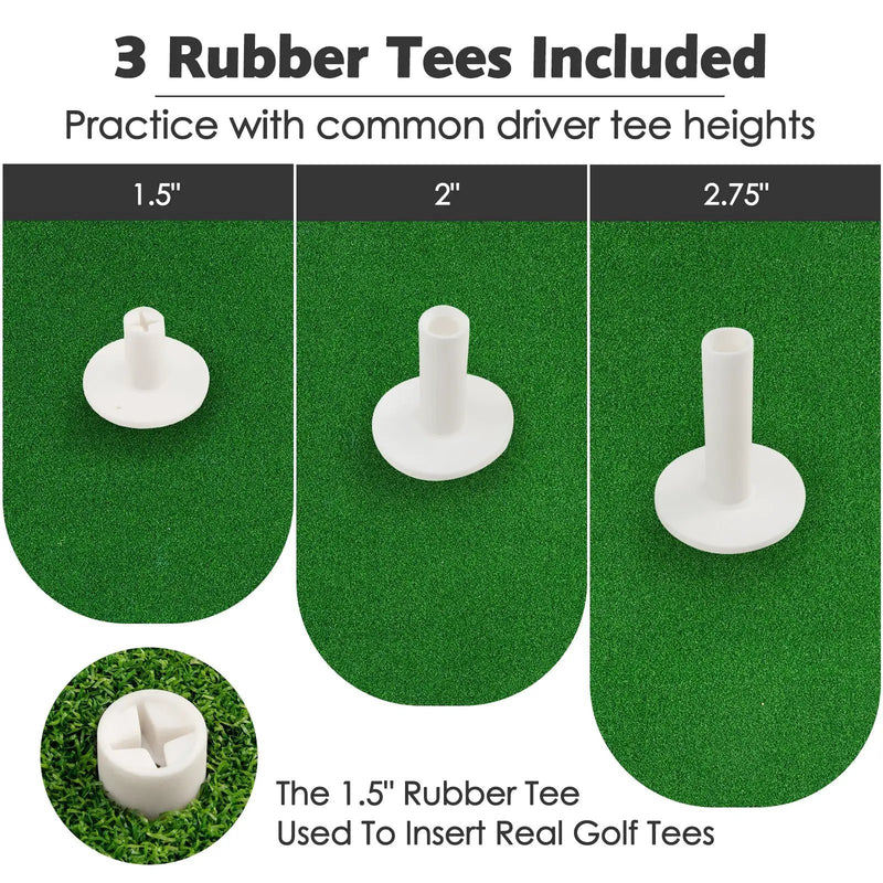 5 x 3 Feet Golf Mat with 3 Rubber Tees by DirectDeals
